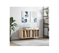 vidaXL Armoire à disques chêne sonoma 100x38x48 cm bois d'ingénierie 831751