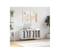 Vidaxl Armoire À Disques Blanc 100x38x48 Cm Bois D'ingénierie Blanc