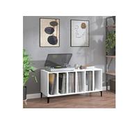 Vidaxl Armoire À Disques Blanc 100x38x48 Cm Bois D'ingénierie Blanc