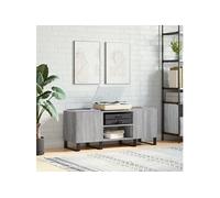 Vidaxl Armoire À Disques Sonoma Gris 121x38x48 Cm Bois D'ingénierie Gris