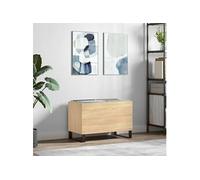 Platenkast 74,5x38x48 cm bewerkt hout sonoma eikenkleurig831735