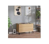 Platenkast 74,5x38x48 cm bewerkt hout sonoma eikenkleurig831968