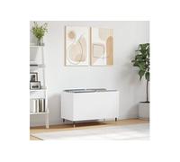 vidaXL Armoire à disques 74,5x38x48 cm bois d'ingénierie blanc 831716