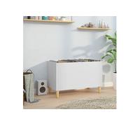 Vidaxl Armoire À Disques Blanc 74,5x38x48 Cm Bois D'ingénierie Multicolore