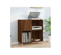 Vidaxl Armoire À Disques Chêne Marron 84,5x38x89 Cm Bois D'ingénierie Multicolore