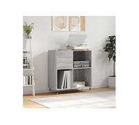 Vidaxl Armoire À Disques Sonoma Gris 84,5x38x89 Cm Bois D'ingénierie Gris