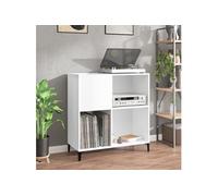 vidaXL Armoire à disques blanc 84,5x38x89 cm bois d'ingénierie 831997