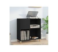 Platenkast 84,5x38x89 cm bewerkt hout zwart831990