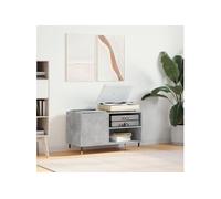 Platenkast 85x38x48 cm bewerkt hout betongrijs831696