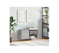 Platenkast 85x38x48 cm bewerkt hout betongrijs831704