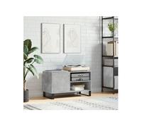 Platenkast 85x38x48 cm bewerkt hout betongrijs831712