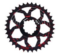 Plateon d'étaignant, planté Positif Tand Facile Holle Rond Houette pour Gxp pour Les Vélos de Course (Camo Noir Rouge)