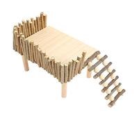 Plates-Formes d'escalade de Hamster, Matériau en Rondins, Jouet d'exercice pour Animaux de Compagnie pour Hamsters, Ours Dorés, Planeur de Sucre, avec Clôture pour la sécurité et