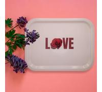 Platex - Plateau de Service Love de 37 x 28 Cm Stratifié - Fabrication Française - Plateau Design Rectangulaire Décoratif pour La Table et Repas - Plateaux Élégants -Idéale pour l’Aperitif