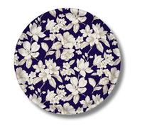 PLATEX - Plateau de Service Stratifié - Fabrication Française - Plateau Design Rectangulaire Décoratif pour La Table et Repas - Plateaux Élégants (Magnolia Bleu, Ø37 CM)