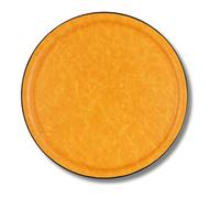 PLATEX - Plateau Limo Old Moutarde Rond de Service 45 cm - Fabrication Française - Plateau Design Décoratif pour La Table - Plateaux Élégants - Antidérapant, Plusieurs Coloris Disponibles