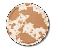 Platex - Plateau Limonadier Rond de Service Cow Brun de 45 cm - Fabrication Française - Plateau Design Décoratif pour La Table - Plateaux Élégants - Antidérapant, Plusieurs Coloris Disponibles