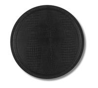 PLATEX - Plateau Limonadier Rond de Service Croco Noir de 45 cm - Fabrication Française - Plateau Design Décoratif pour La Table - Plateaux Élégants - Antidérapant, Plusieurs Coloris Disponibles