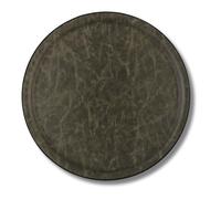 Platex - Plateau Limonadier Rond de Service Old Green de 45 cm - Fabrication Française - Plateau Design Décoratif pour La Table - Plateaux Élégants - Antidérapant, Plusieurs Coloris Disponibles