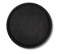 PLATEX - Plateau Limonadier Rond de Service Stars Noir 36 cm - Fabrication Française - Plateau Design Décoratif pour La Table - Plateaux Élégants - Antidérapant, Plusieurs Coloris Disponibles