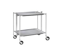 Platex Textable 500250003 Table Roulante 2 Étages Gris Métal Chromé