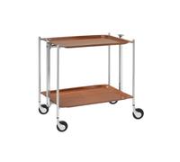 Platex Textable Chariot 2 tablettes en Orme/chromé