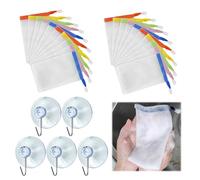 PLATEYTR 25 pièces de Filet à Savon Solide et Crochet, Filet à Savon, Sac à Savon en Nylon, Filet à Savon, Sac à Savon Solide (Choix de Couleur aléatoire)