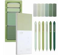PLATEYTR Kit de Fournitures Scolaires Aesthetique Couleur Sticky Notes 480 Pièces Marque Page Adhesif Papeterie Maison, Scolaire Fourniture, Papeterie Bureau, avec Stylo Bille Noir et Correcteur Blanc