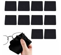 PLATEYTR Lot de 10 Chiffons de Nettoyage pour Lunettes - en Microfibre - 20 x 20 cm - Qualité opticienne - Chiffons de Nettoyage pour Lunettes
