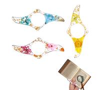 PLATEYTR Lot de 3 Sacs de Lecture Transparents, Résine Porte Page Lecteur Enseignant Étudiant Lecture Accessoires Cadeau pour Les Amateurs de Littérature
