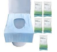 PLATEYTR Lot de 50 Protege WC Jetable, Protection Toilette WC Jetable Couvre Siege Lunette WC Emballage Individuel Matériau Antibactérien Format Standard Cuvette Toilette Papier pour Enfants (50Pcs)