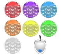 PLATEYTR Pastilles Urinoir, 7 Pièces Urinal Screen pour Urinoir Désodorisant Protection Anti-éclaboussures Contre Les odeurs pour Les Toilettes dans Les salles de Bain Les Bureaux