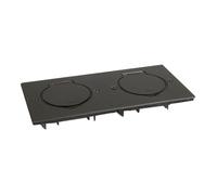 Platine Acier Brun pour 2 prises de sol Legrand