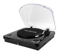 Platine Aiwa GBTUR-120BK/MKII noire avec numériseur et Bluetooth - 3 vitesses