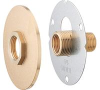 Platine de Fixation Confort Robinet Extérieur Avant/Après Crépi Finition Laiton Brut AROZ