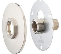 Platine de Fixation Confort Robinet Extérieur Avant/Après Crépi Finition Laiton Nickelé AROZ