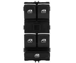 Platine de Lève Vitre Noire et Chrome Avant Gauche Côté Conducteur compatible avec ATECA LEON TARRACO KAROQ KODIAQ SUPERB III GOLF VII VIII POLO VI - 5G0959857A 5G0959857C 5G0959857E