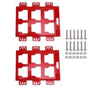 Platine de Montage pour Boîte à Outils, Base Métallique 100 Lbs, Fixation Universelle pour Boîtes - Résistante et Polyvalente pour Atelier et Véhicule (Rouge)