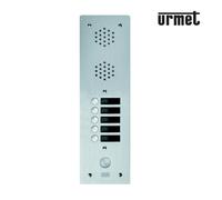 Platine de rue interphone anti-vandale en aluminium encastrée - URMET 7771/5