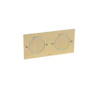 Legrand Platine de sol rectangulaire 089712 à équiper – 2 postes – Doré brossé