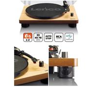 Platine DISQUE Vinyle bois Vintage USB 33 45 78 Tours Stéréo RCA lecteur/enregistreur USB
