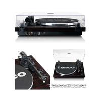 Platine Disque Vinyle - BRUN FONCE - USB Bluetooth - 33/45 Tours - Stéréo - Lecteur/Enregistreur