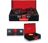 Platine Disque Vinyle Rouge -Bluetooth - Stéréo - Vintage - haut-parleurs intégrés