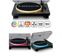 Platine disque vinyle PRO - Enregistrement USB-PC - Préamplificateur intégré - 33/45 tr/min -éclairage LED Multi couleurs