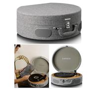 Platine Disque Vinyle - RETRO GRISE - TT-34 - USB - RCA - AUX ¿ Télécommande avec haut-parleurs intégrés CELLULE AT3600L