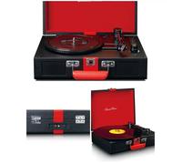 Platine Disque Vinyle Rouge -Bluetooth - Stéréo - Vintage - haut-parleurs intégrés