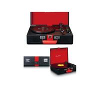 Platine Disque Vinyle - - TT-110BKRD - Bluetooth 5.0 - Vintage - Haut-parleurs intégrés