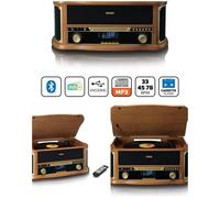 Platine vinyle - LENCO - TCD-2571WD - Bluetooth 5.0 - Radio DAB+/FM - Lecteur CD & Cassette