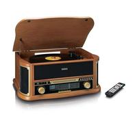 Platine Disque Vinyle Vintage Bluetooth RETRO BOIS avec Radio -FM-USB-RCA/AUX-Télécommande-Lecteur CD