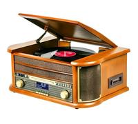 Platine Disque Vinyle Vintage BOIS avec Radio Bluetooth /FM/USB/RCA/AUX/Télécommande/Lecteur CD/Cassette Platine Vinyle